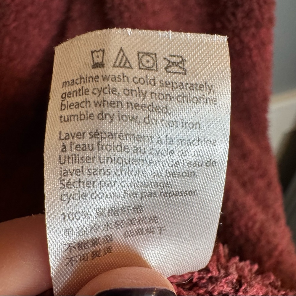 Barefoot Dreams Women CozyChic Cali Cardigan Size M Maroon Long Open Front - Picture 6 of 10